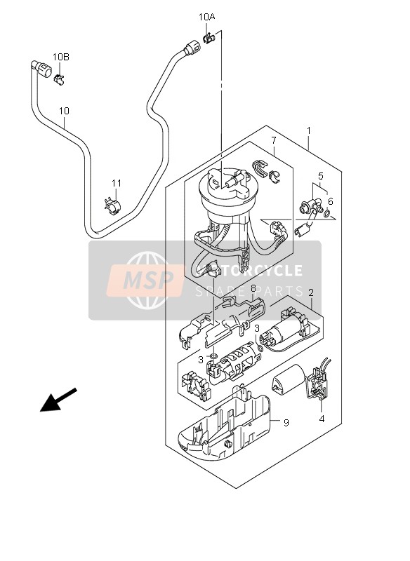 Suzuki AN650A BURGMAN EXECUTIVE 2005 Fuel Pump for a 2005 Suzuki AN650A BURGMAN EXECUTIVE